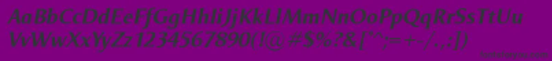 OdenseBolditalic Font – Black Fonts on Purple Background