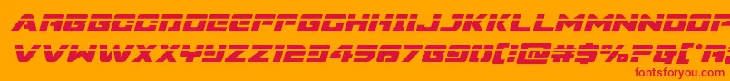 フォントSupercommandolaserital – オレンジの背景に赤い文字