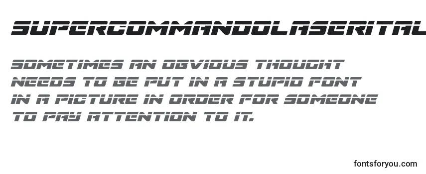 Review of the Supercommandolaserital Font