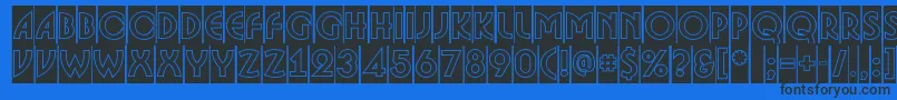 ABosanovacmgr Font – Black Fonts on Blue Background