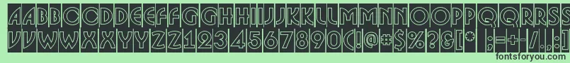 フォントABosanovacmgr – 緑の背景に黒い文字