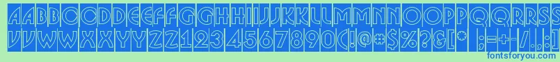 ABosanovacmgr Font – Blue Fonts on Green Background