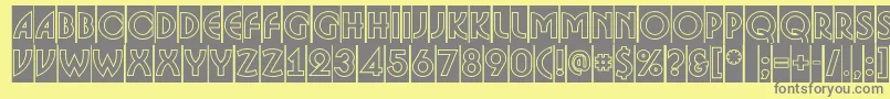 ABosanovacmgr Font – Gray Fonts on Yellow Background