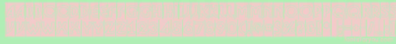 フォントABosanovacmgr – 緑の背景にピンクのフォント