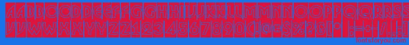 ABosanovacmgr Font – Red Fonts on Blue Background