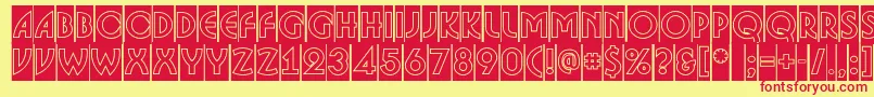 ABosanovacmgr Font – Red Fonts on Yellow Background