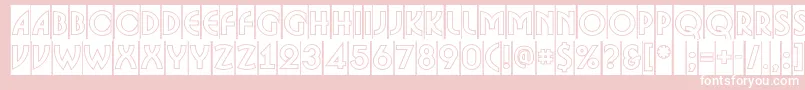 ABosanovacmgr-Schriftart – Weiße Schriften auf rosa Hintergrund