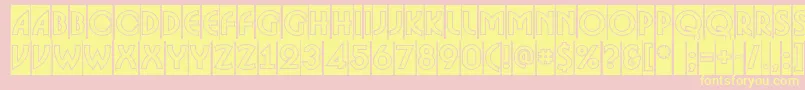 ABosanovacmgr Font – Yellow Fonts on Pink Background