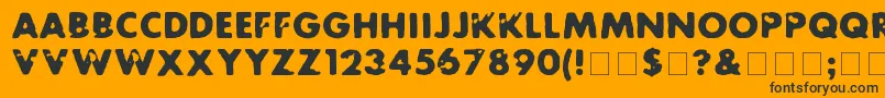 Futurot Font – Black Fonts on Orange Background