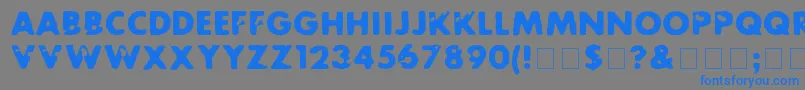 フォントFuturot – 灰色の背景に青い文字