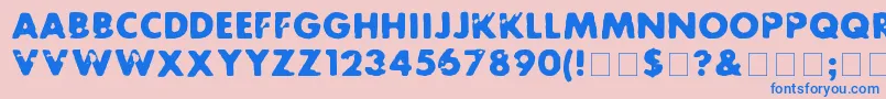 フォントFuturot – ピンクの背景に青い文字