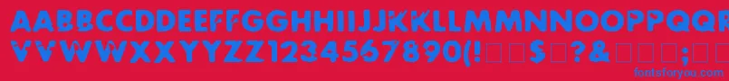 Futurot Font – Blue Fonts on Red Background