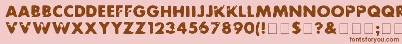 Futurot Font – Brown Fonts on Pink Background