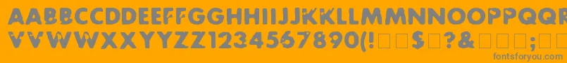 Futurot Font – Gray Fonts on Orange Background