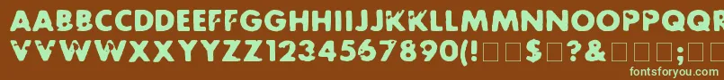 Futurot Font – Green Fonts on Brown Background