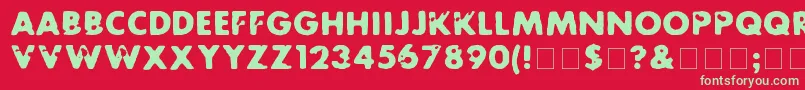 Futurot Font – Green Fonts on Red Background