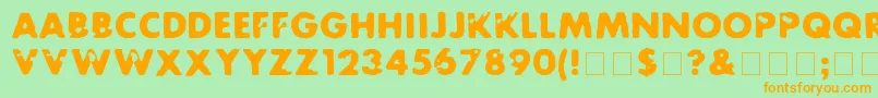 Futurot Font – Orange Fonts on Green Background