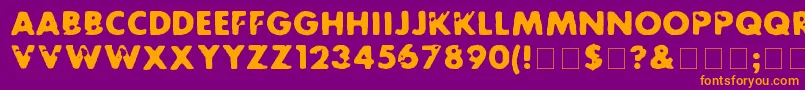 Futurot Font – Orange Fonts on Purple Background