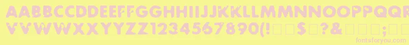 Futurot Font – Pink Fonts on Yellow Background