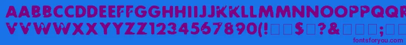 Futurot Font – Purple Fonts on Blue Background