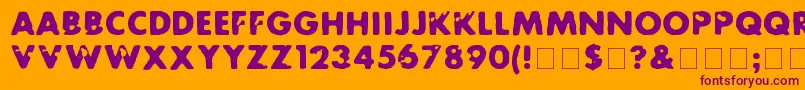 Futurot Font – Purple Fonts on Orange Background