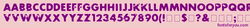 Futurot-Schriftart – Violette Schriften auf rosa Hintergrund