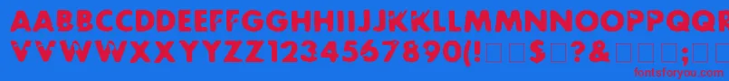 Futurot Font – Red Fonts on Blue Background