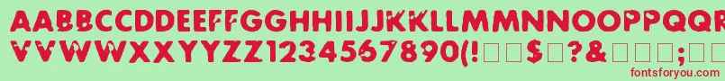 Futurot Font – Red Fonts on Green Background