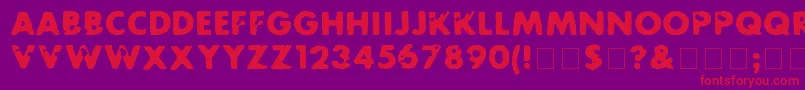 Futurot Font – Red Fonts on Purple Background