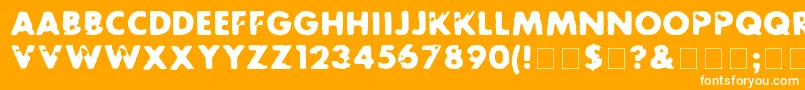 Futurot Font – White Fonts on Orange Background