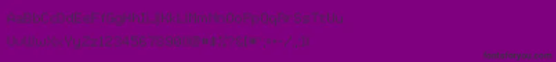 LcddotTr-Schriftart – Schwarze Schriften auf violettem Hintergrund