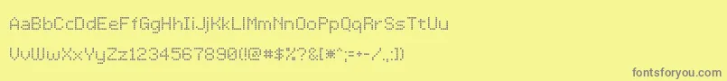 Шрифт LcddotTr – серые шрифты на жёлтом фоне