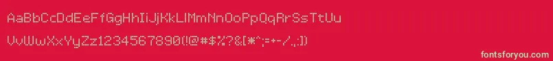 フォントLcddotTr – 赤い背景に緑の文字