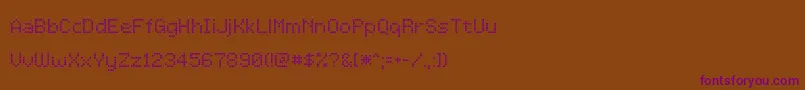 Шрифт LcddotTr – фиолетовые шрифты на коричневом фоне