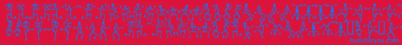 Mrrof ffy Font – Blue Fonts on Red Background