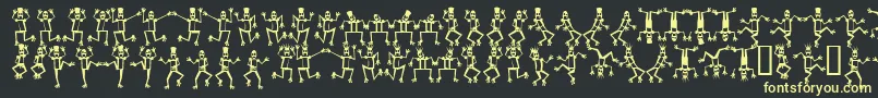 Mrrof ffy Font – Yellow Fonts on Black Background
