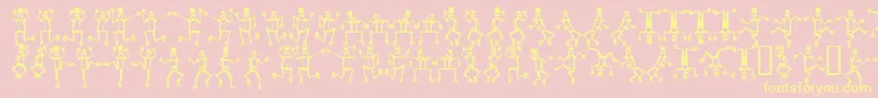 Mrrof ffy Font – Yellow Fonts on Pink Background