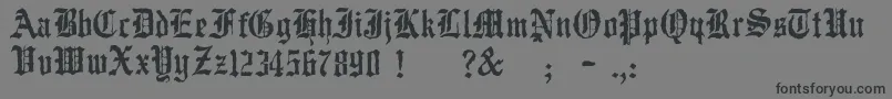 JmhWulfila Font – Black Fonts on Gray Background