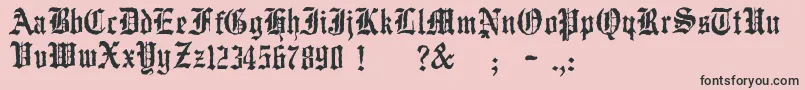 JmhWulfila Font – Black Fonts on Pink Background