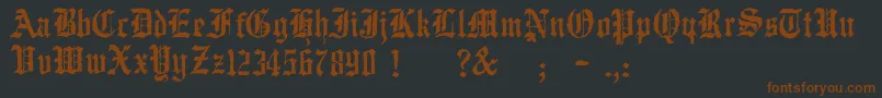 JmhWulfila Font – Brown Fonts on Black Background