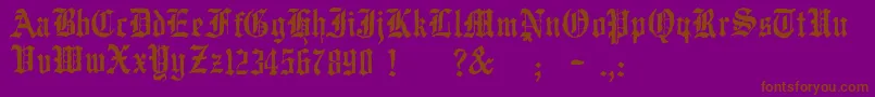 JmhWulfila Font – Brown Fonts on Purple Background