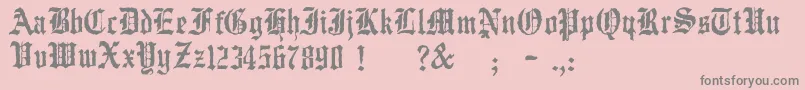 JmhWulfila Font – Gray Fonts on Pink Background