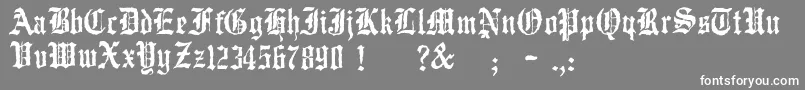 JmhWulfila Font – White Fonts on Gray Background