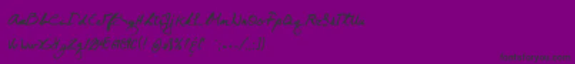 Juneday Font – Black Fonts on Purple Background