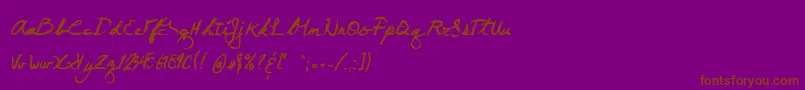 Juneday Font – Brown Fonts on Purple Background