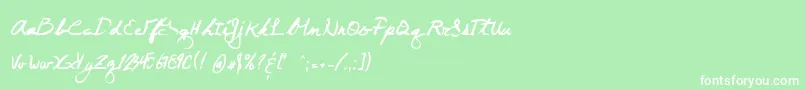 Juneday Font – White Fonts on Green Background