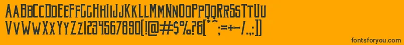 AkuraPopo Font – Black Fonts on Orange Background