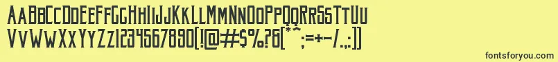 AkuraPopo Font – Black Fonts on Yellow Background