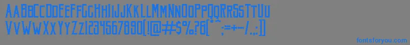 AkuraPopo-fontti – siniset fontit harmaalla taustalla