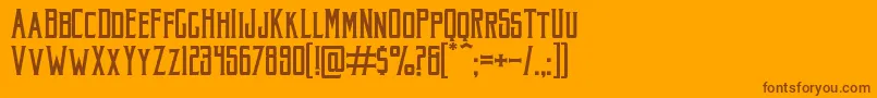 AkuraPopo Font – Brown Fonts on Orange Background